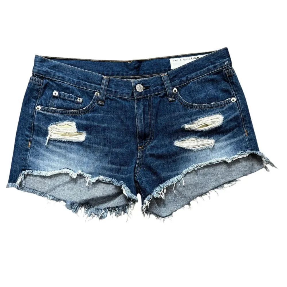 Rag & Bone Denim Shorts with Raw Hem